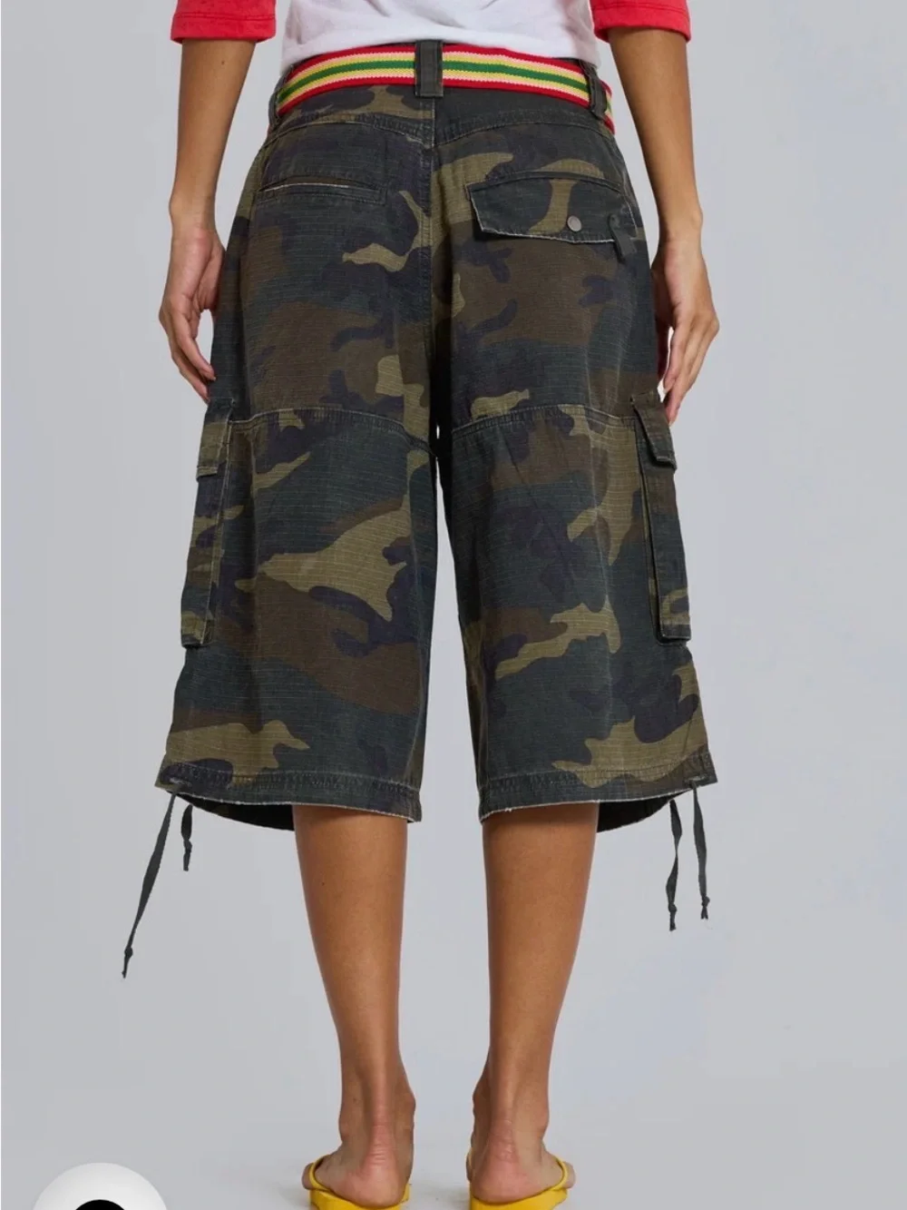 NWT Jaded London Olive Green Camo Cargo Bermuda Shorts- $135 retail